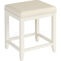 leia white vanity stool   