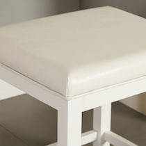 leia white vanity stool   