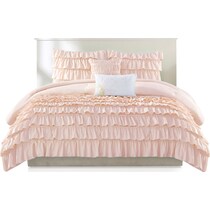 leilani pink full queen bedding set   