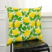 lemons yellow outdoor pillow   