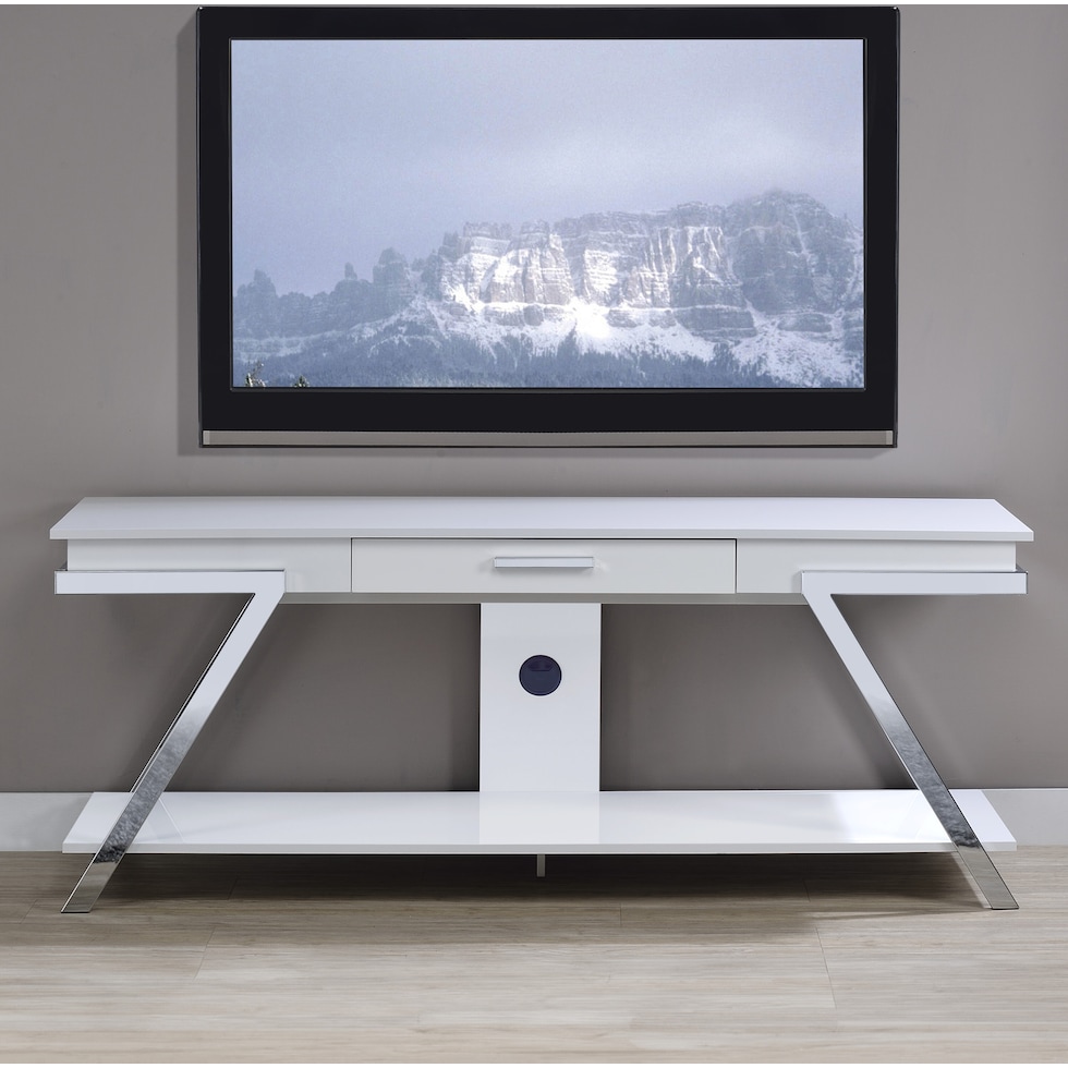 lenka white tv stand   