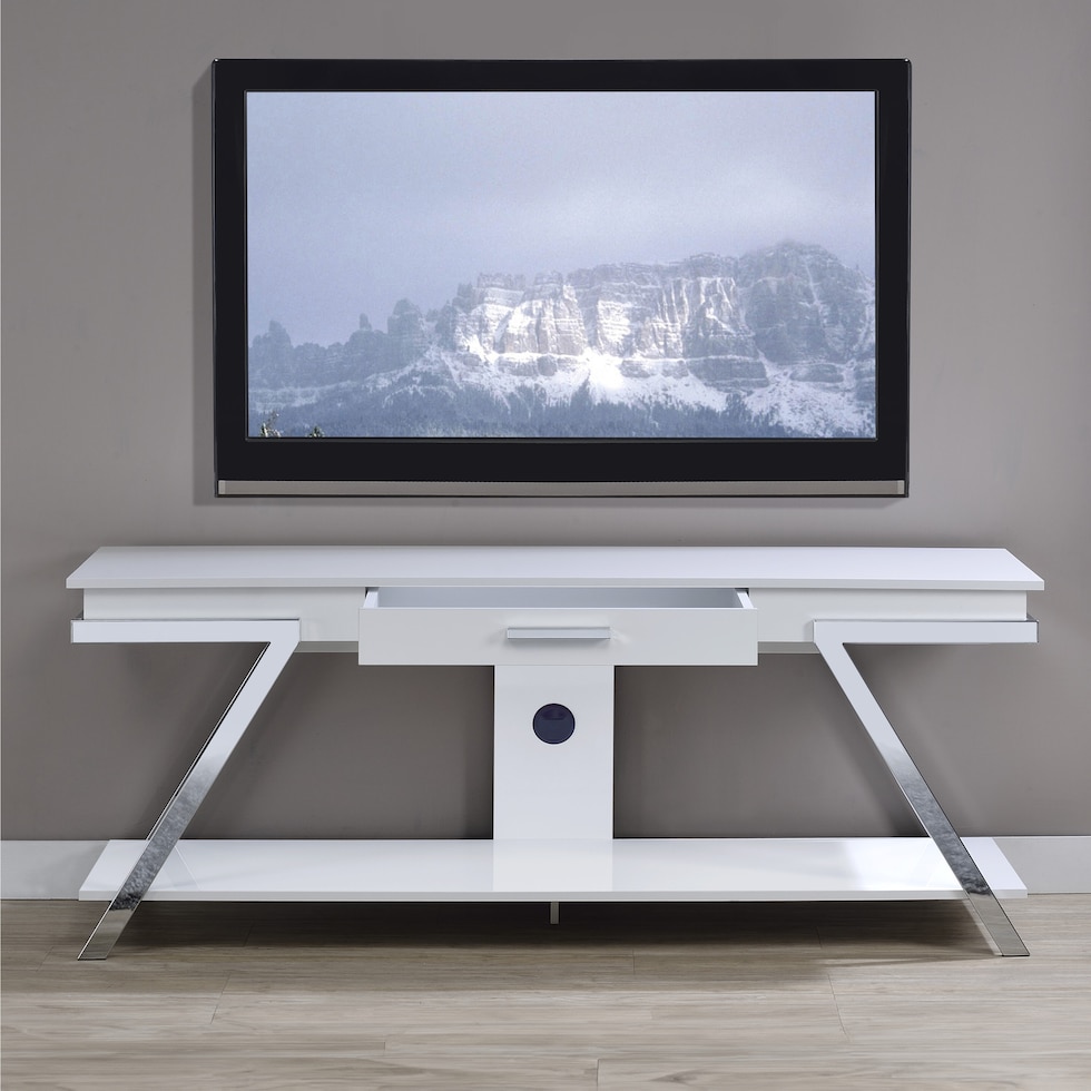 lenka white tv stand   