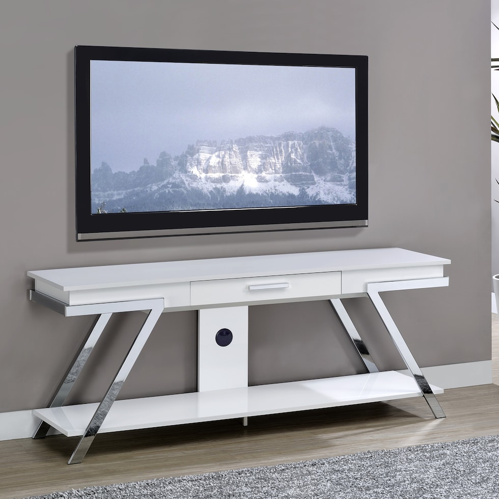 lenka white tv stand   