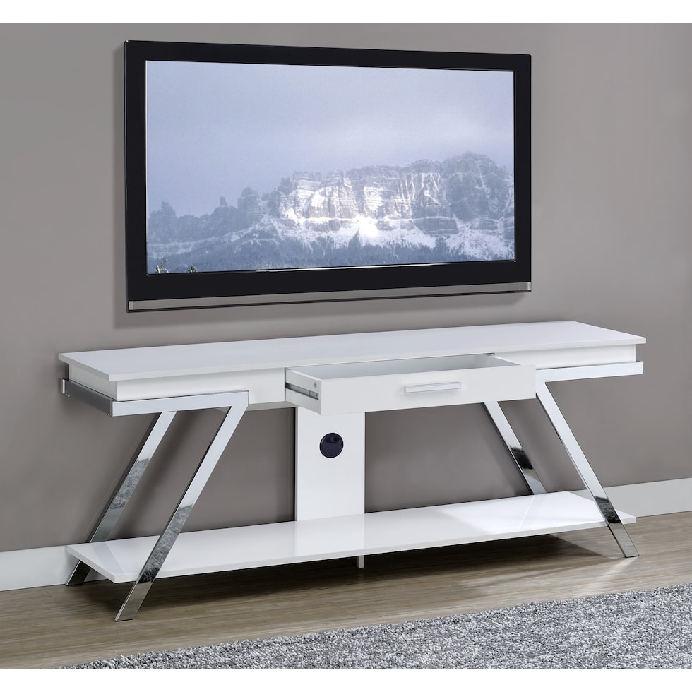 lenka white tv stand   