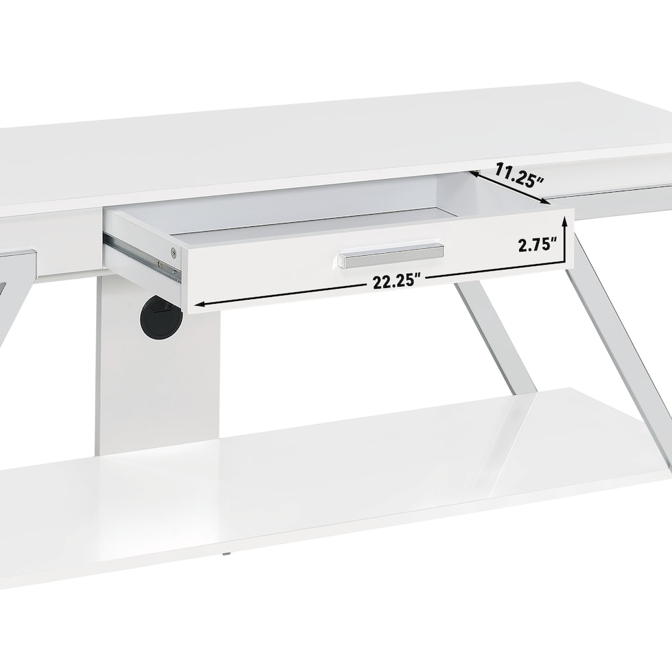 lenka white tv stand   