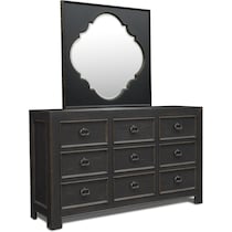 lennon black dresser & mirror   