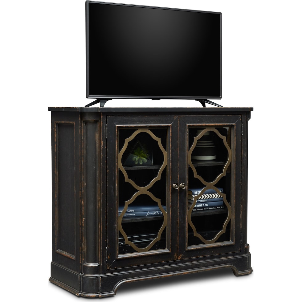 lennon black tv stand   