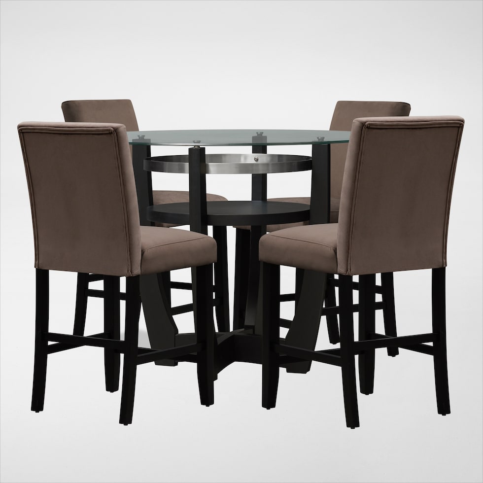 lennox dark brown  pc counter height dining room web   