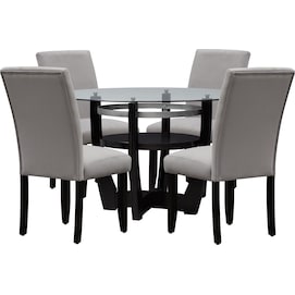Lennox Dining Table And 4 Dining Chairs American Signature Furniture