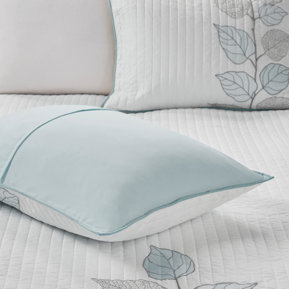 lenora blue king bedding set   