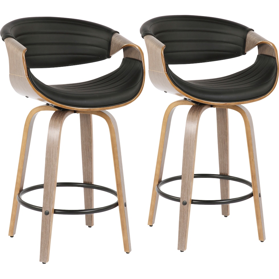 leo black counter height stool   