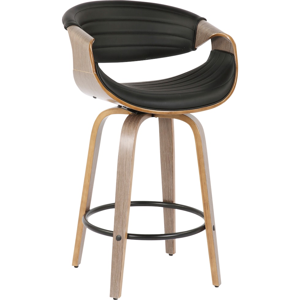 leo black counter height stool   