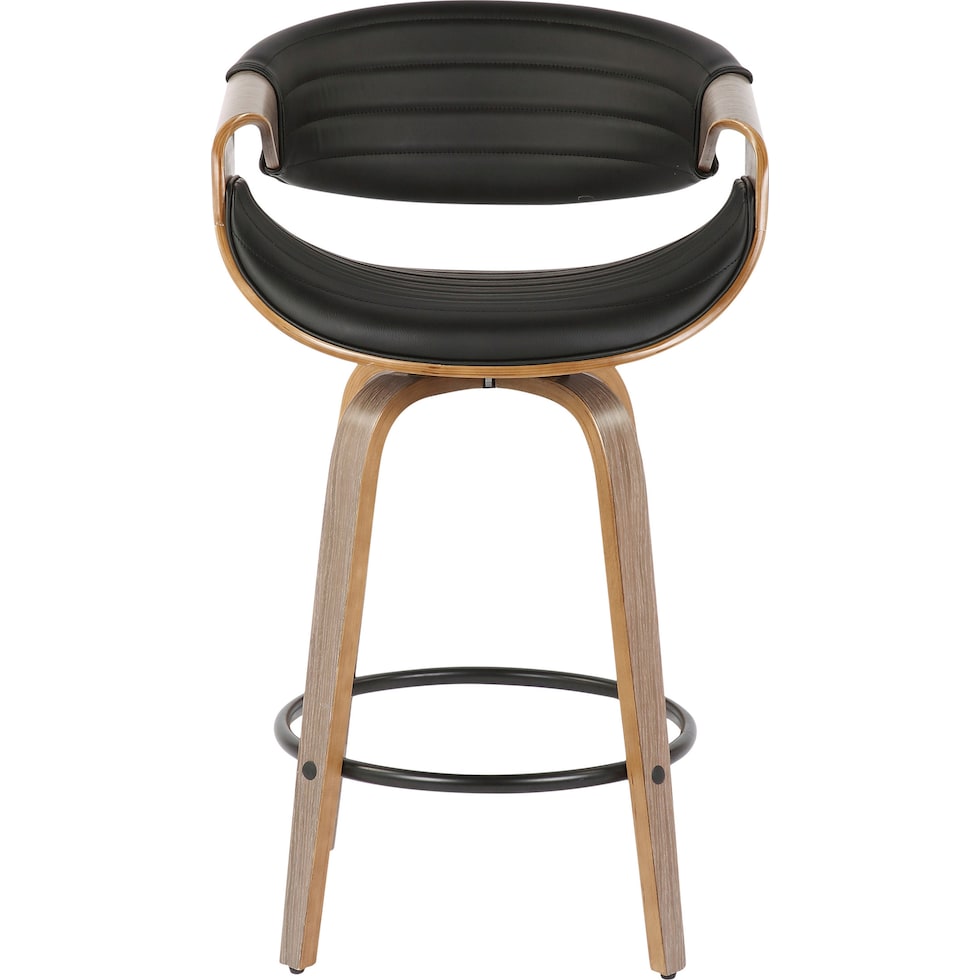 leo black counter height stool   