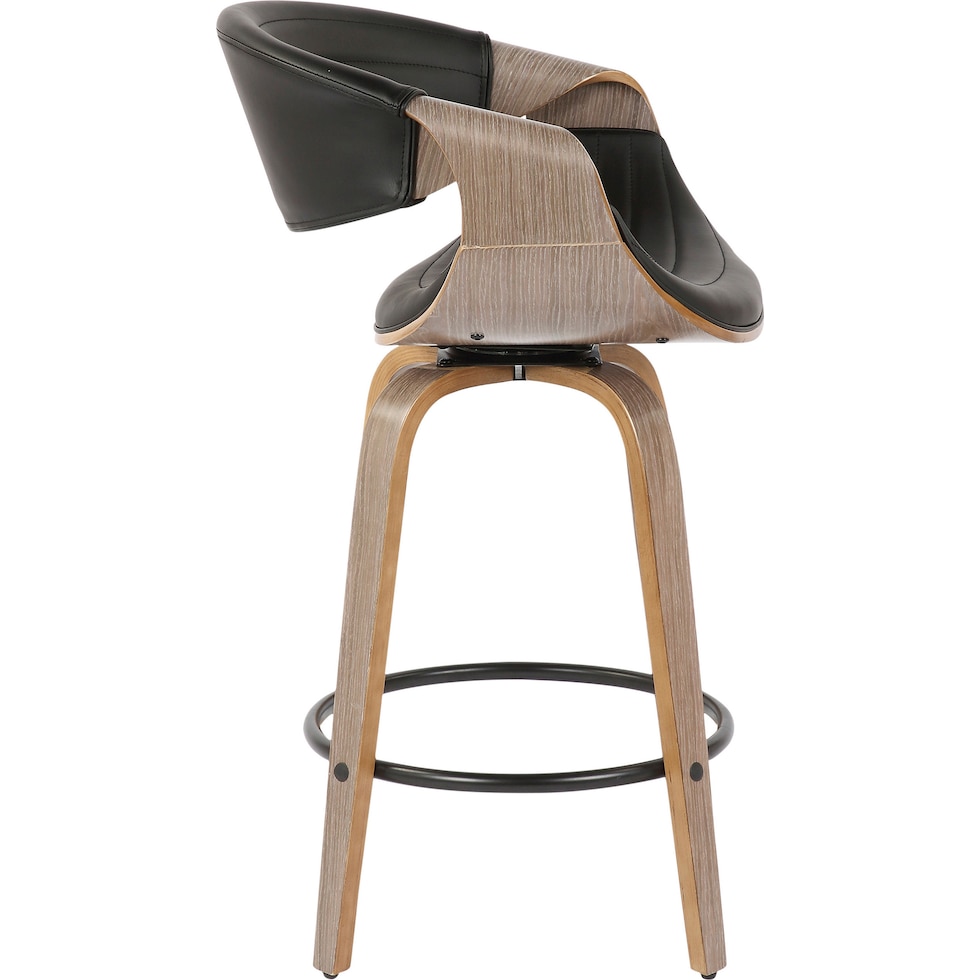 leo black counter height stool   