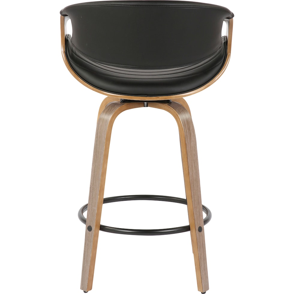 leo black counter height stool   