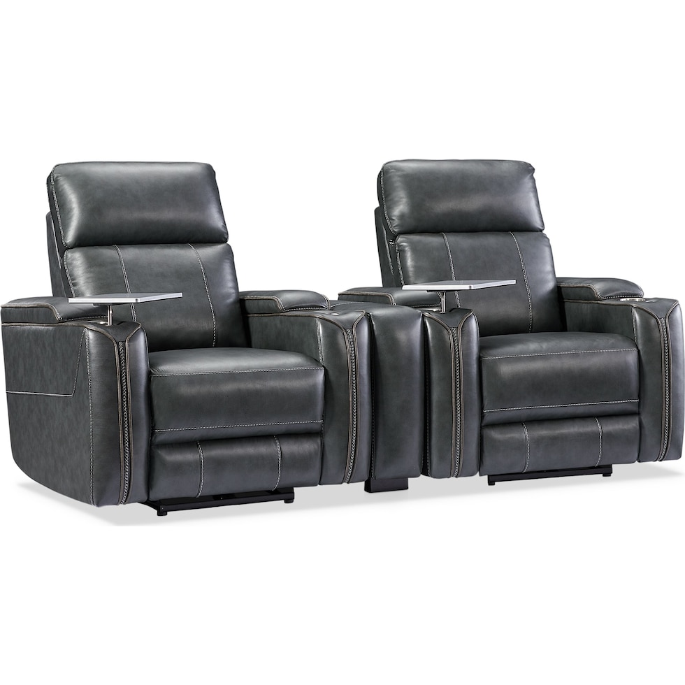 leo gray  pc power home theater sectional   