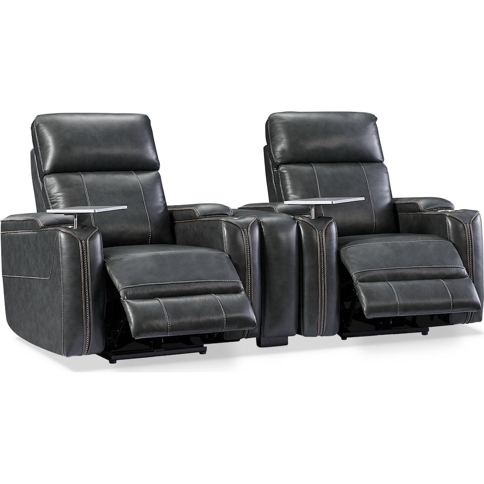 leo gray  pc power home theater sectional   