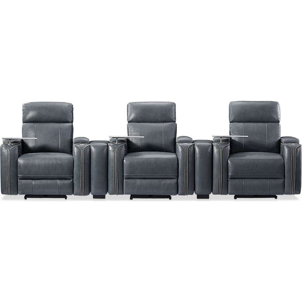 leo gray  pc power home theater sectional   