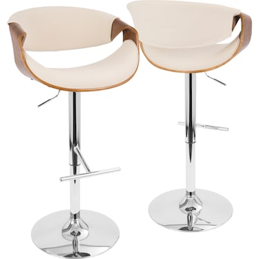 Leo Set of 2 Adjustable Bar Stools
