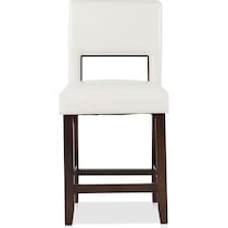 leonardo white counter height stool   