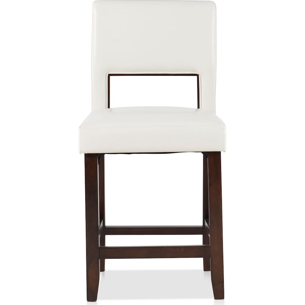 leonardo white counter height stool   
