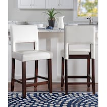 leonardo white counter height stool   