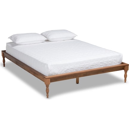 Leonida Full Platform Bed Frame - Ash Walnut