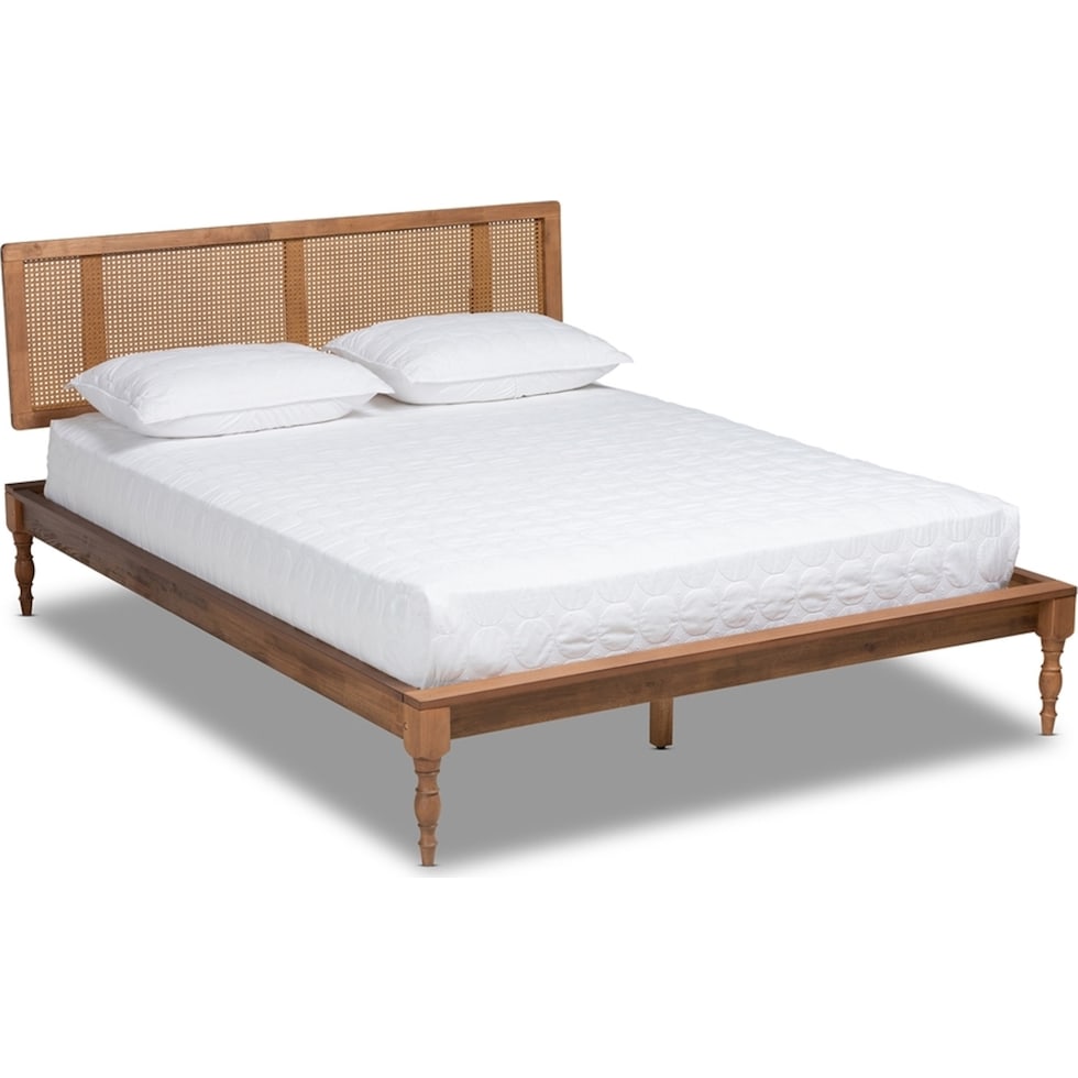 leonida dark brown king bed   