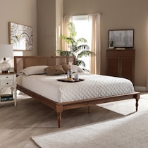 leonida dark brown king bed   