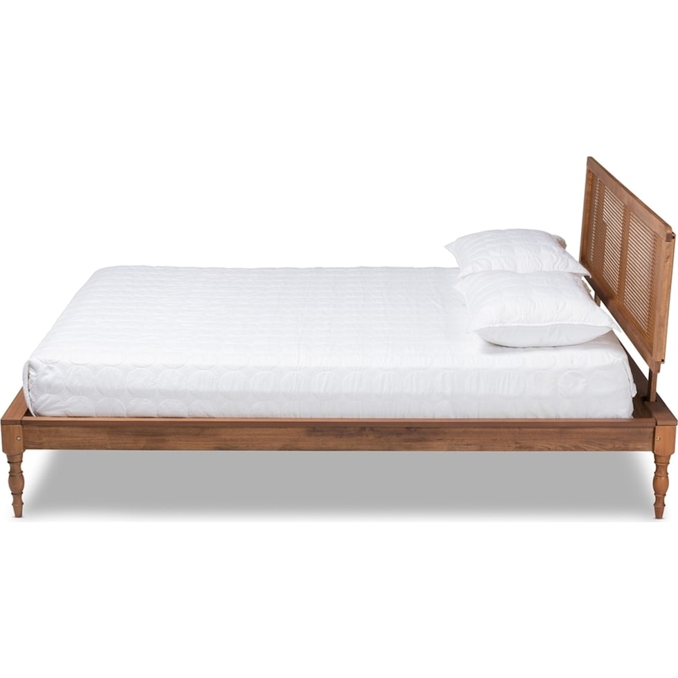 leonida dark brown king bed   