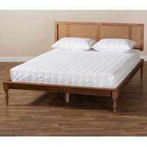 leonida dark brown queen bed   