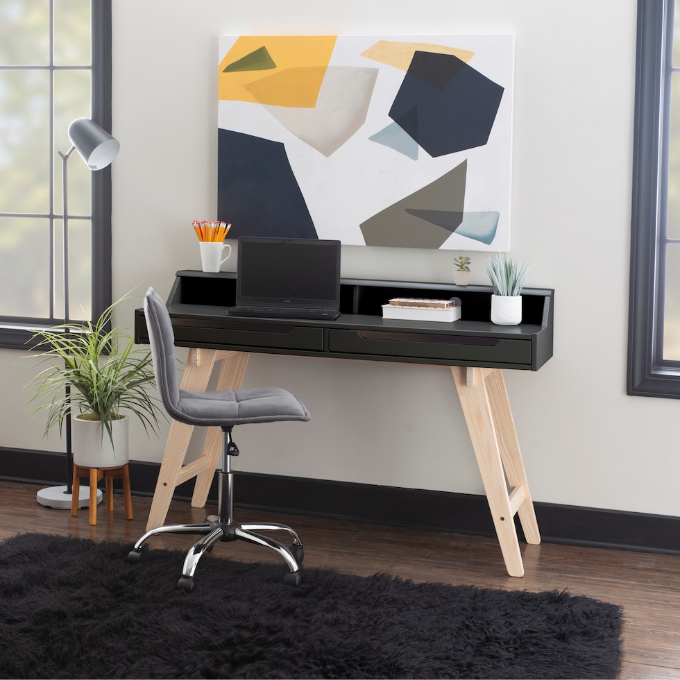 leonora black desk   