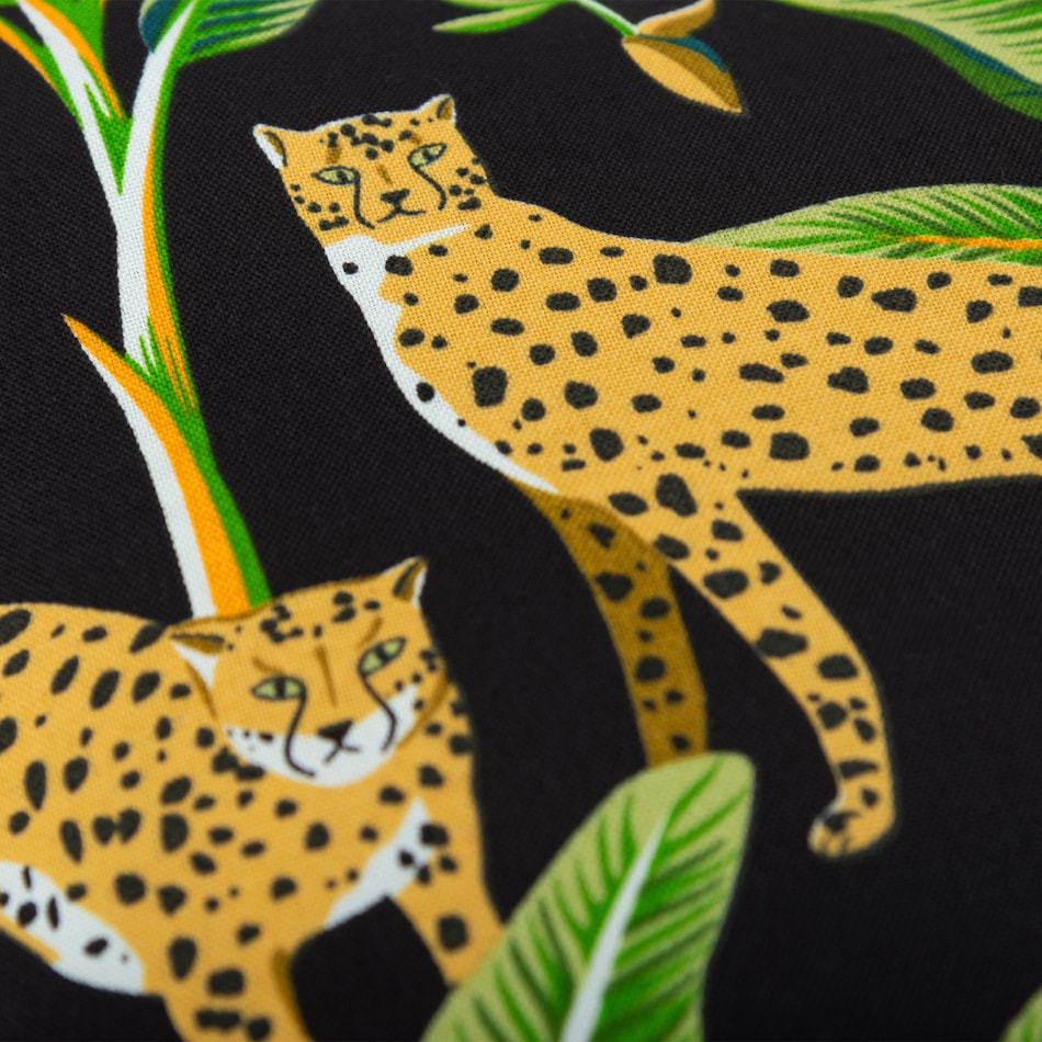 leopard black outdoor pillow   