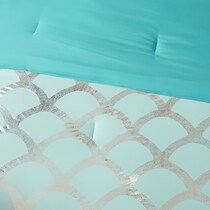 leslie blue twin bedding set   