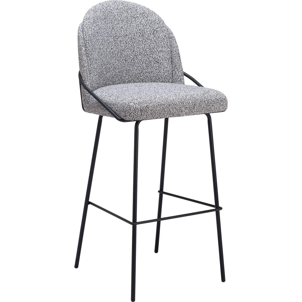 lester black white bar stool   