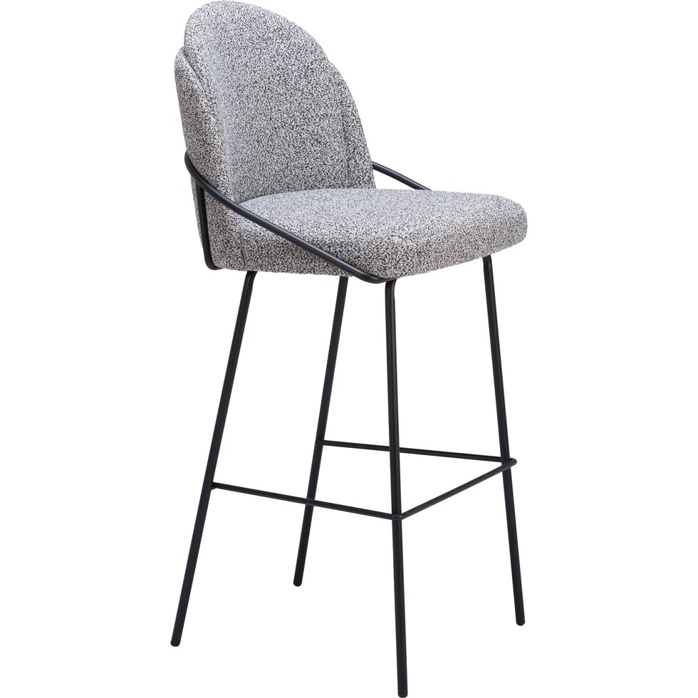 lester black white bar stool   