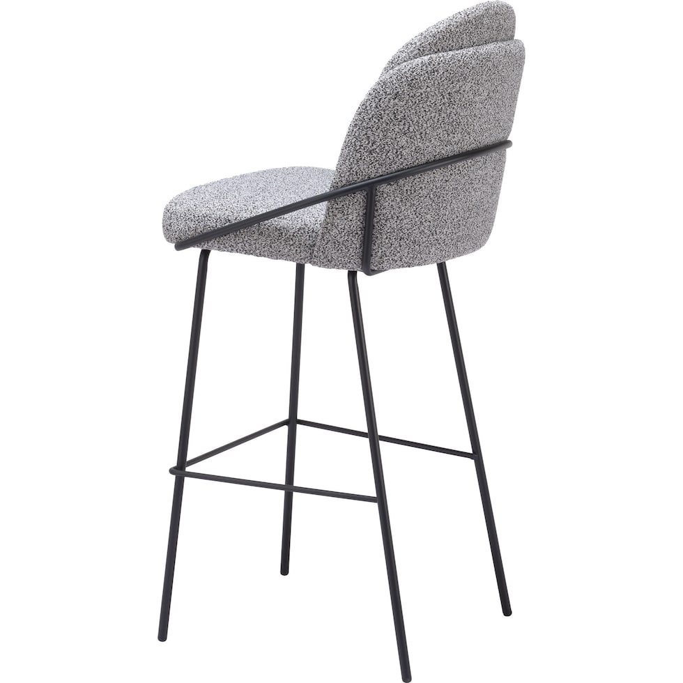 lester black white bar stool   