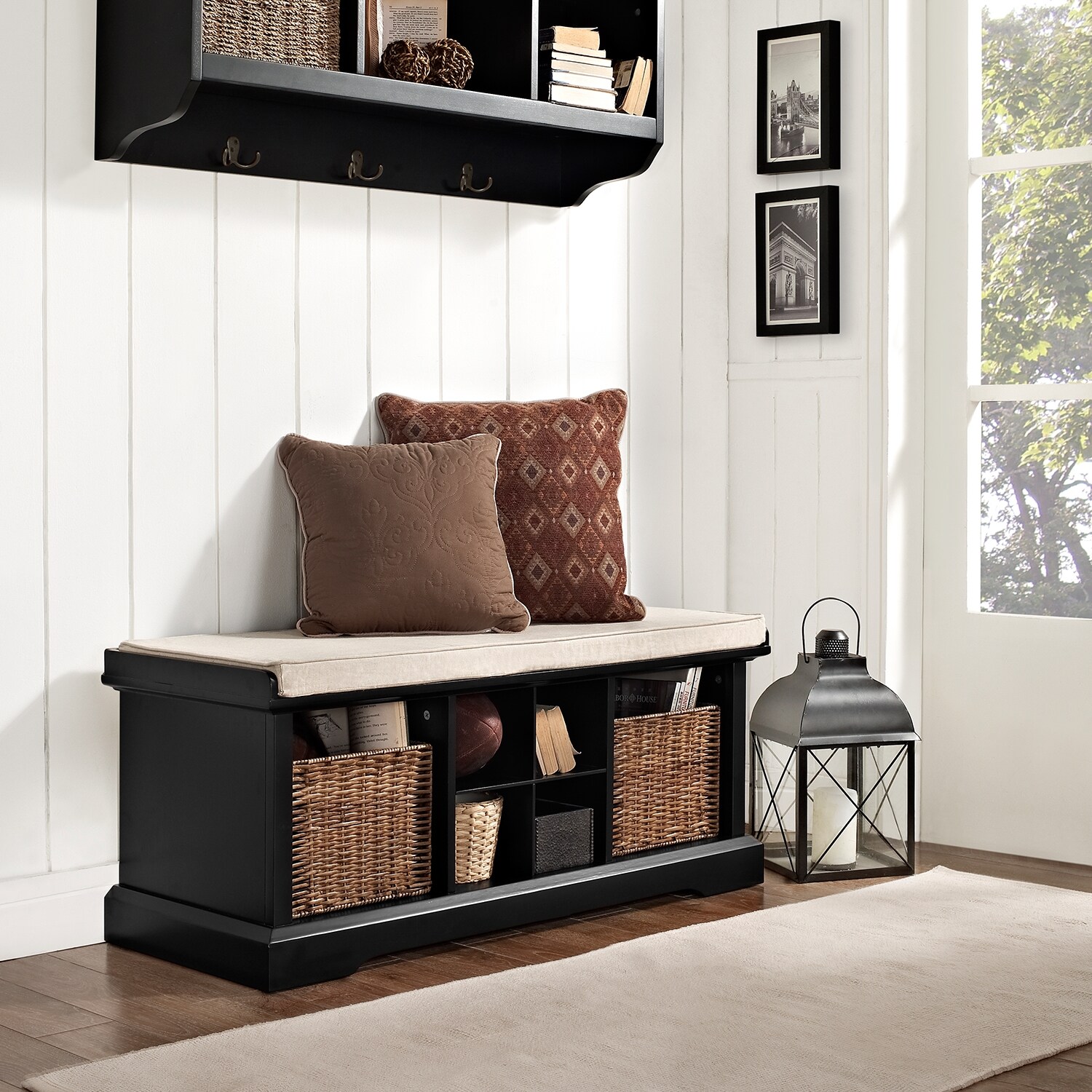 entryway furniture black