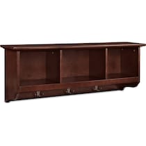 levi dark brown entryway storage shelf   