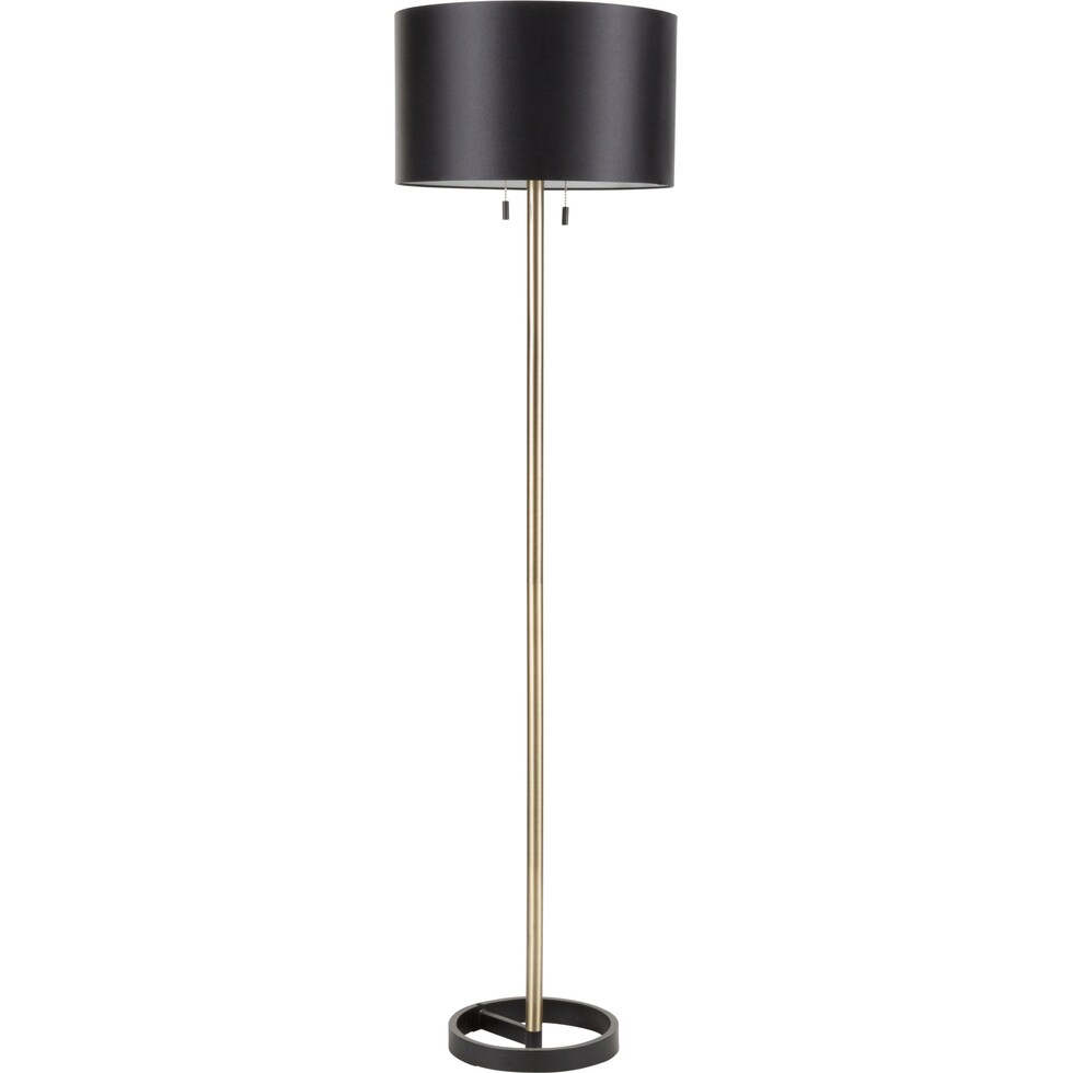 levia gold black floor lamp   