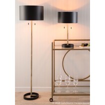 levia gold black floor lamp   