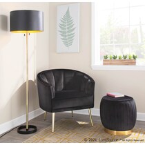 levia gold black floor lamp   