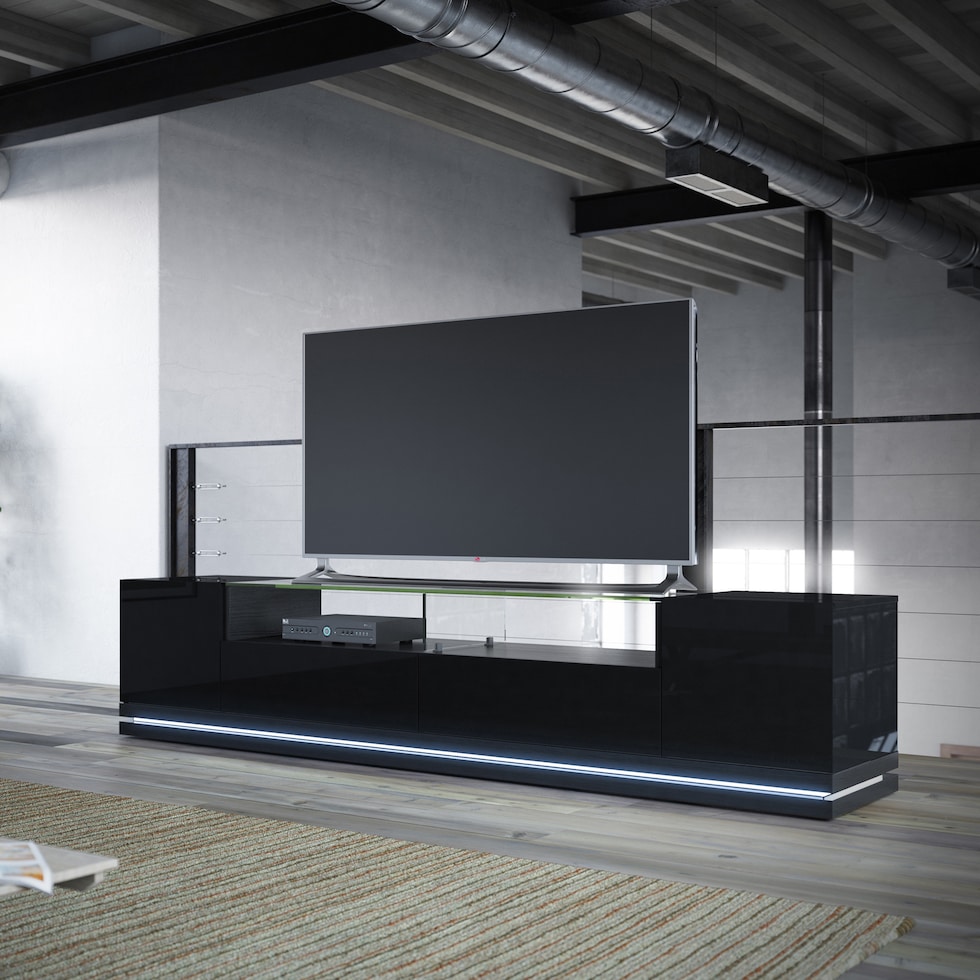 levox black tv stand   