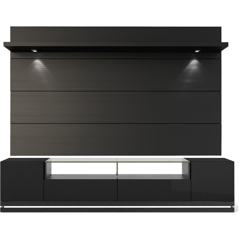 levox black tv stand   