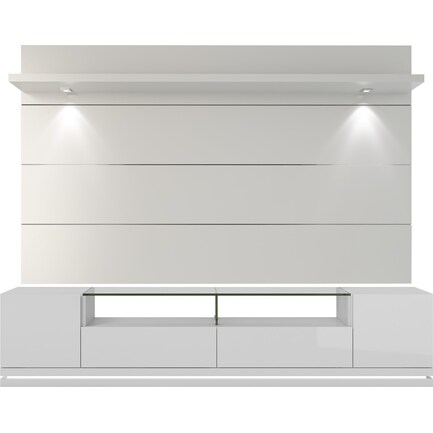 LeVox TV Stand and Panel - White