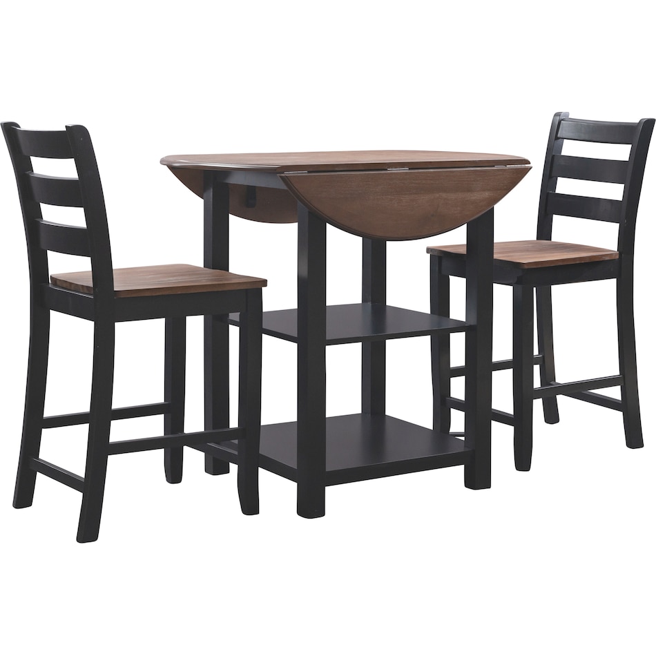 levy black  pc counter height dining room   