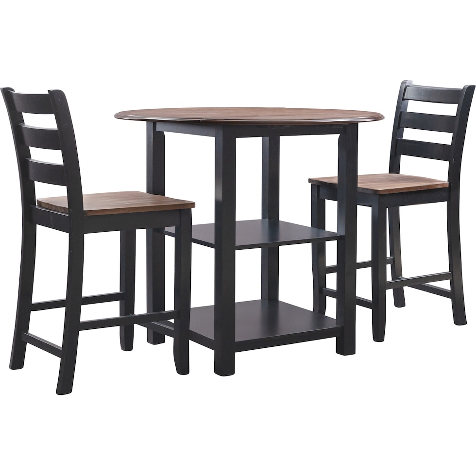 levy black  pc counter height dining room   