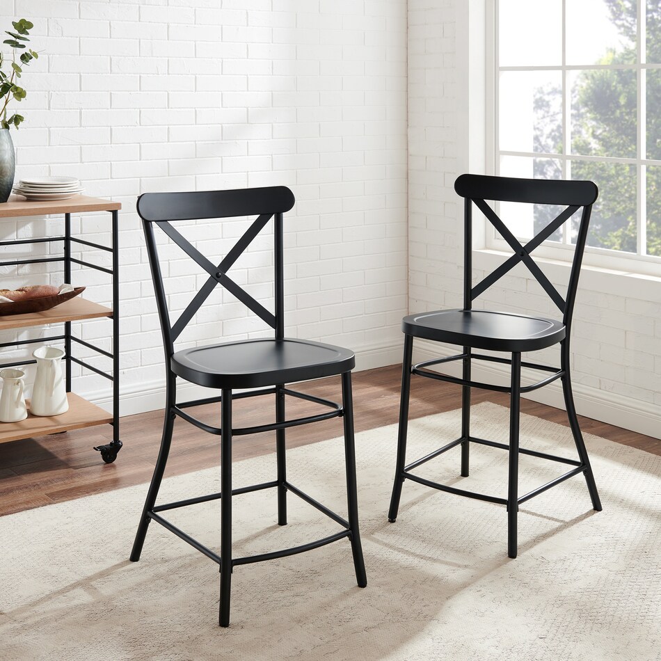 lex black  pack counter height stools   