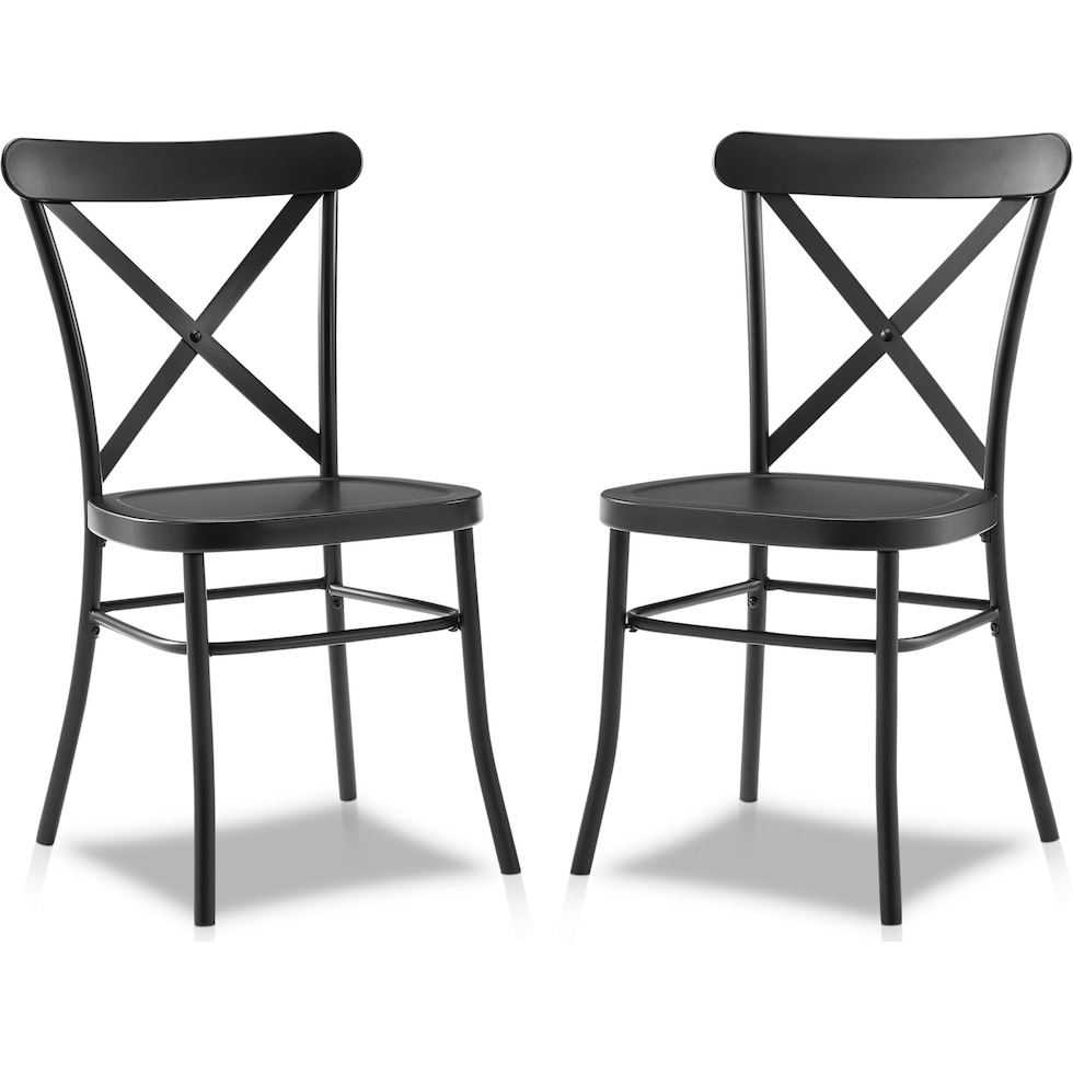 lex black dining chair   