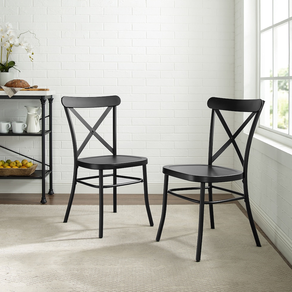 lex black dining chair   